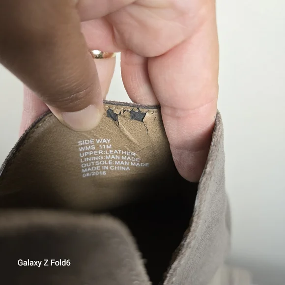 Kenneth Cole Reaction Women’s Taupe Suede Side Way Ankle Booties Size 11M - Picture 6 of 9